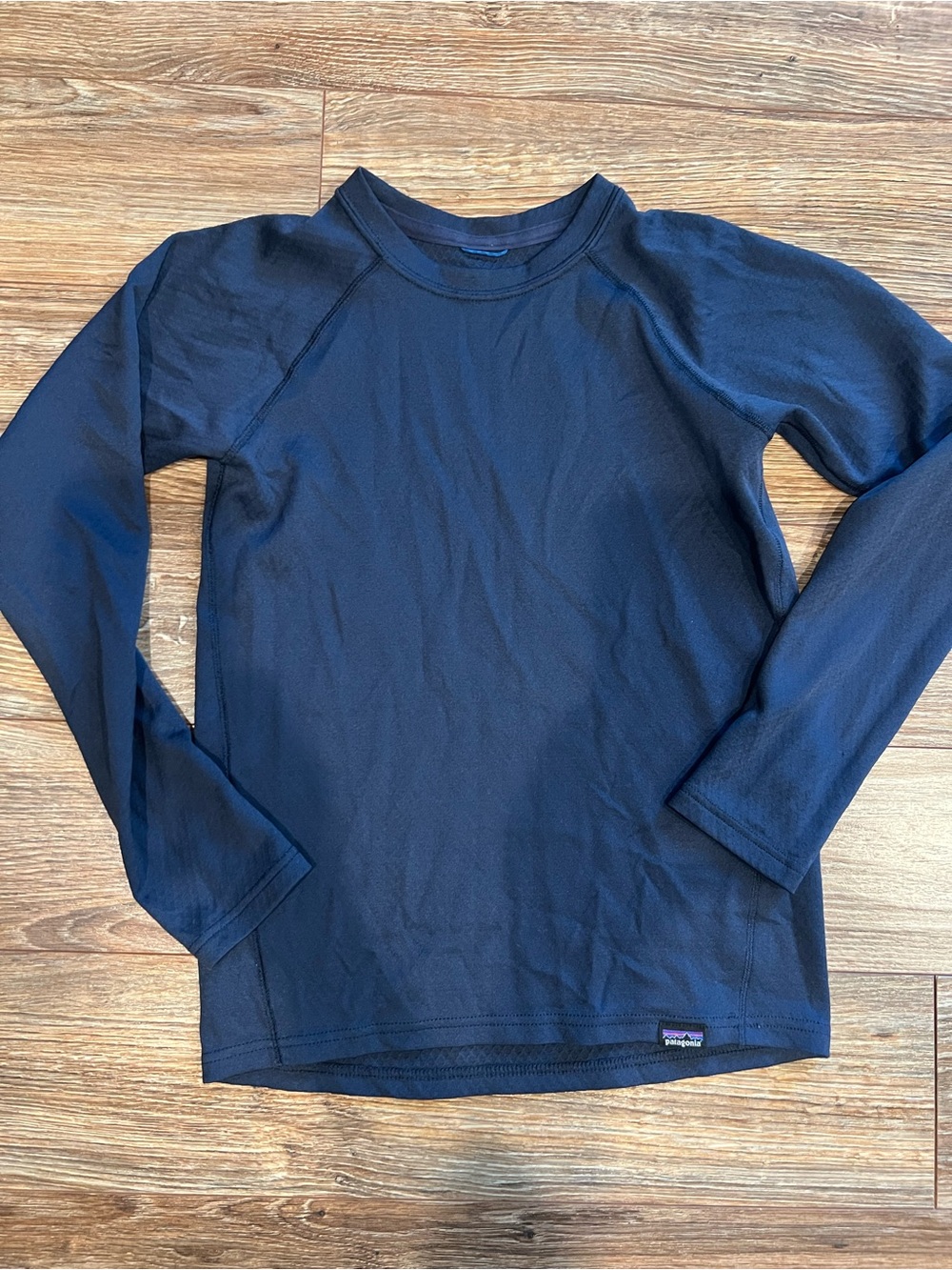 Patagonia Kids' Navy Long-Sleeve Base Layer Top